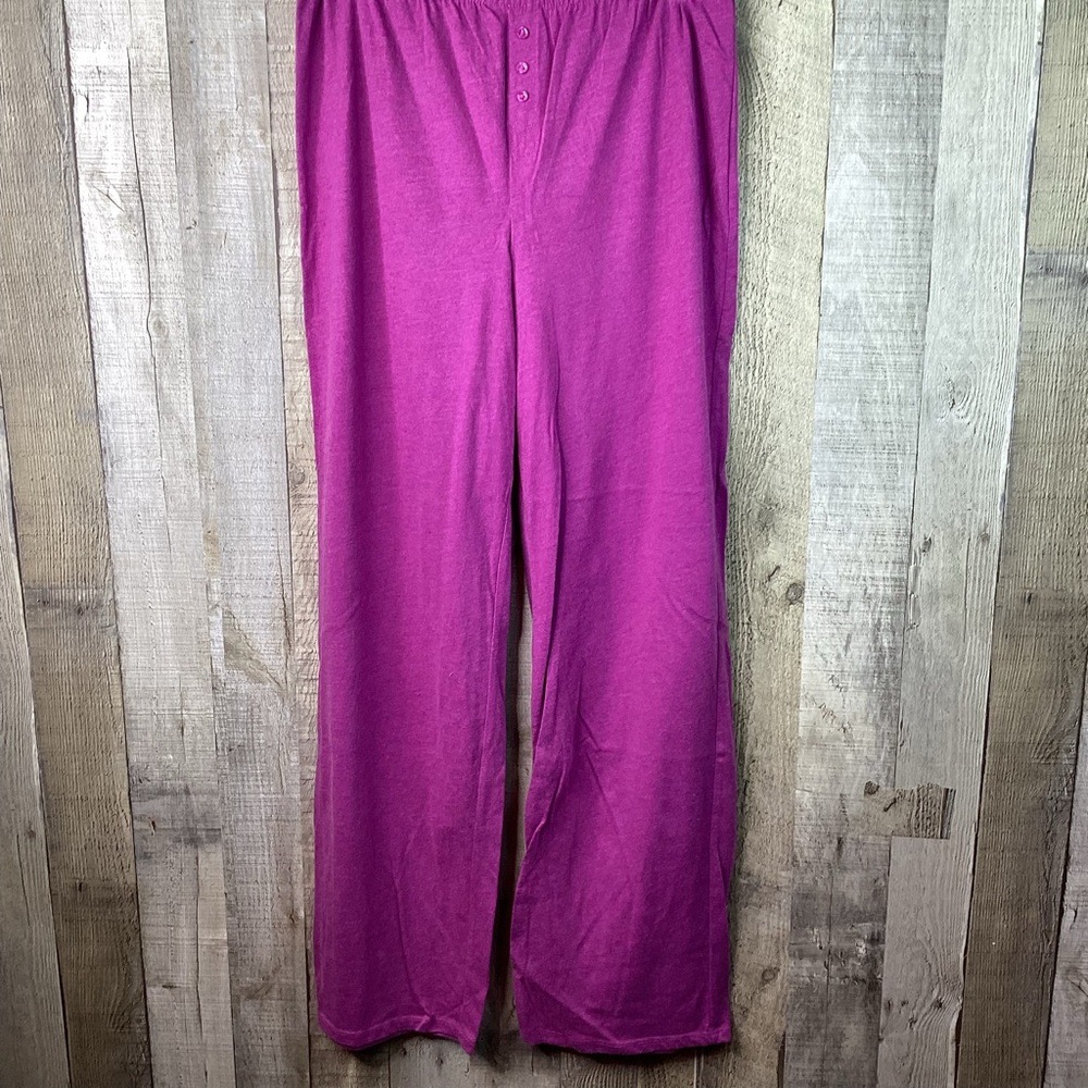 Nautica Sleepwear Sz XS Sleep Pants Raspberry Color Stretch Waistband No…